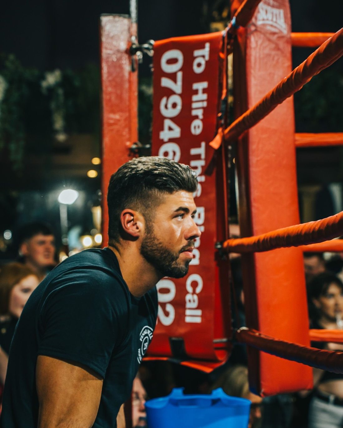 Hayden Wright, Head Coach at Boxwright Academy, ringside